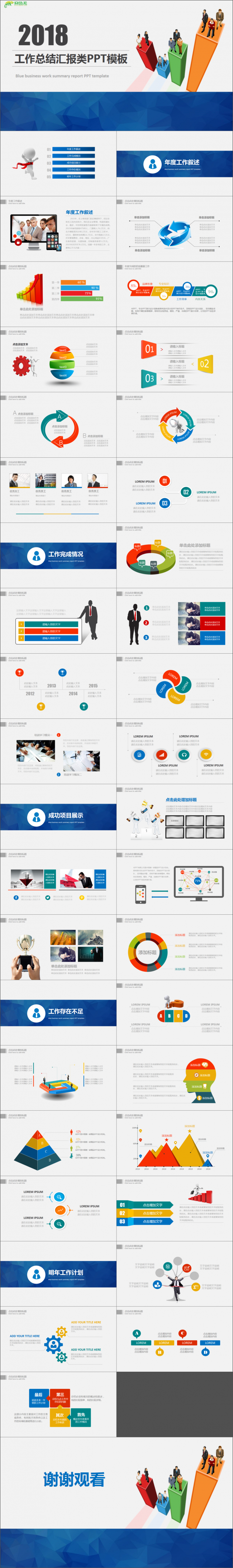 【简约精品】工作总结商务项目汇报类PPT模板