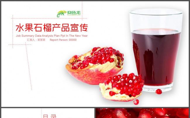 水果石榴产品宣传PPT模板缩略图