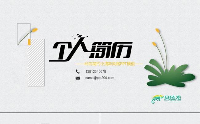 小清新岗位竞聘求职竞职个人简历PPT模板缩略图