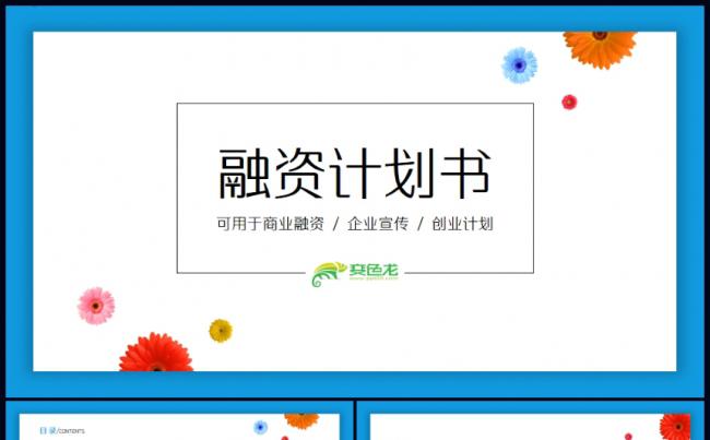 【清新淡雅】简约清爽商务商业融资计划书ppt缩略图