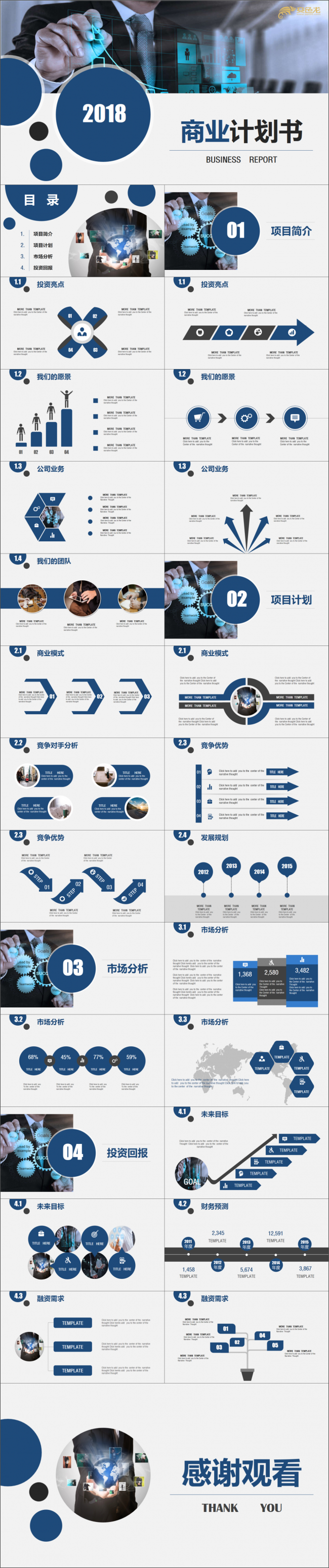 微立体PPT丨企业公司简洁版创业融资商业计划书ppt模板
