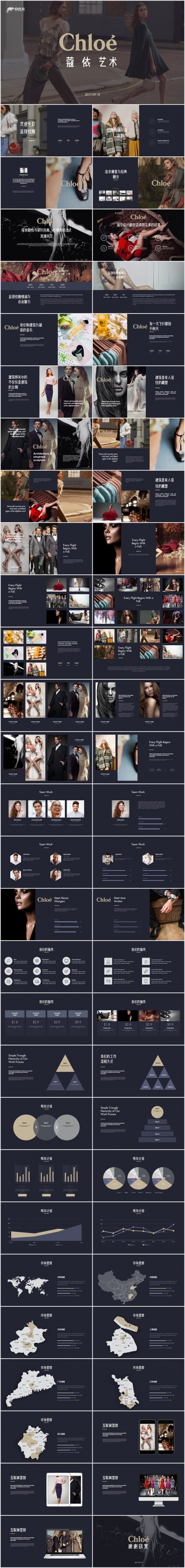 Chloe蔻依品牌营销推广商业计划书PPT模板