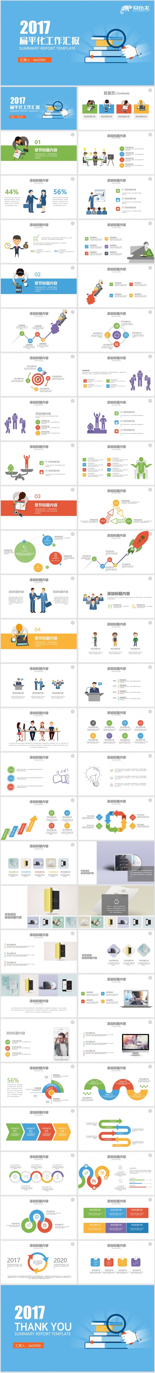 【威】扁平化电商互联网工作总结汇报2017工作计划