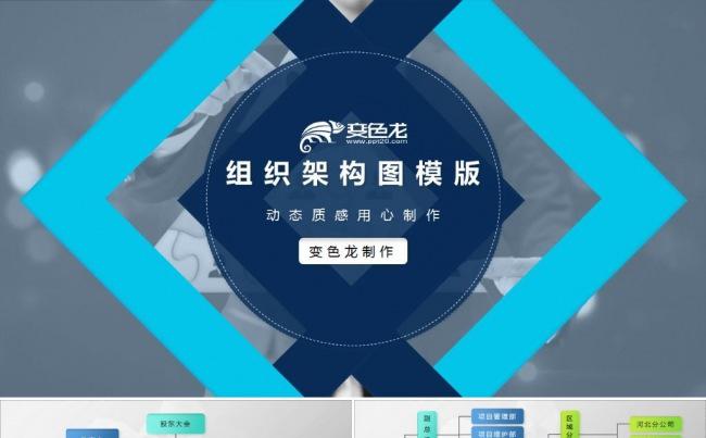 微粒体精美公司企业组织架构图表缩略图