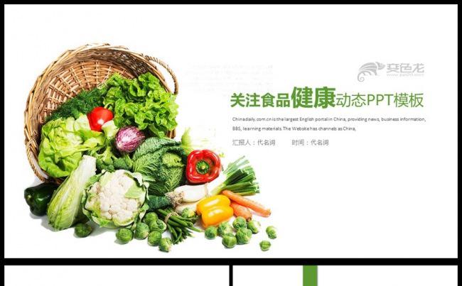 关注食品安全健康养生水果蔬菜PPT模板缩略图