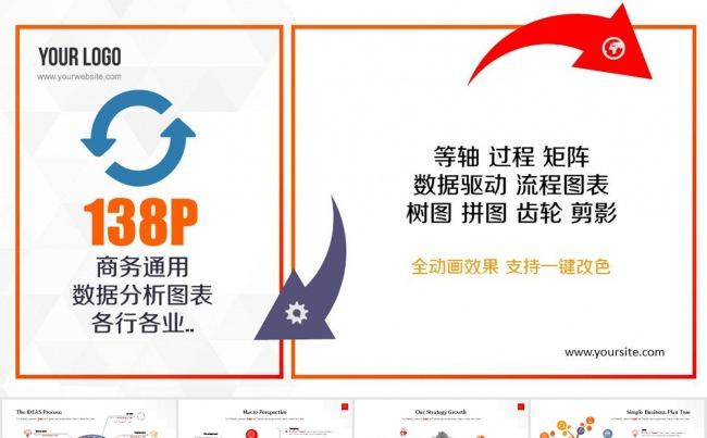图表商务PPT模板缩略图