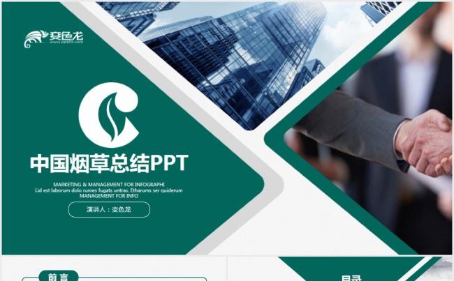 中国烟草局烟草公司工作总结汇报PPT模板缩略图