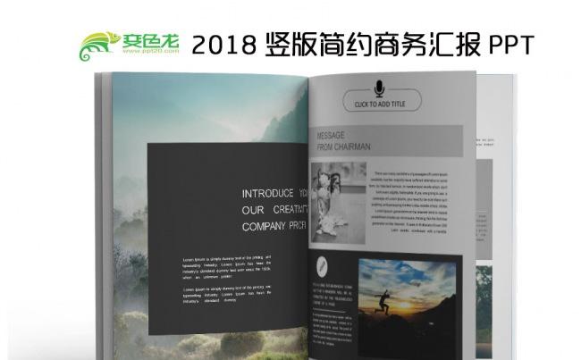 2018竖版A4简约商务商业汇报总结PPT缩略图