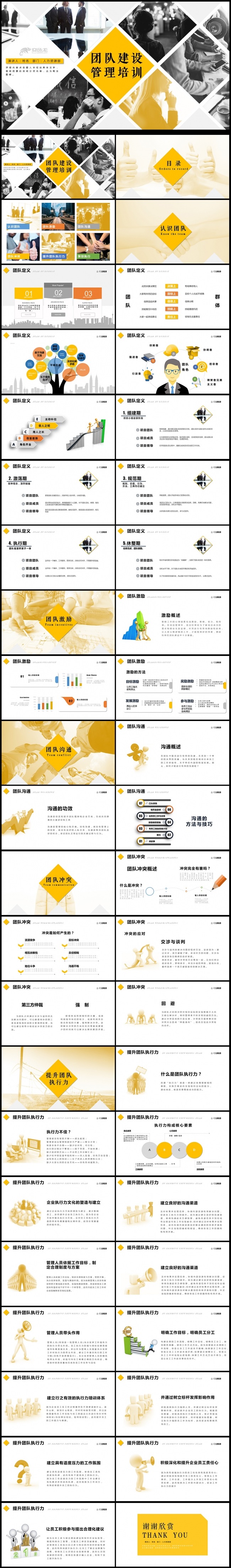 商务团队建设团结精神企业管理培训PPT模板