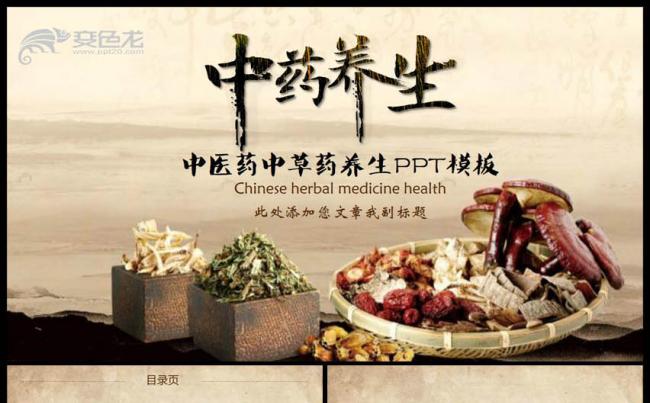 中国风传统文化中医养生保健中草药培训课件名医讲座PPT模板缩略图