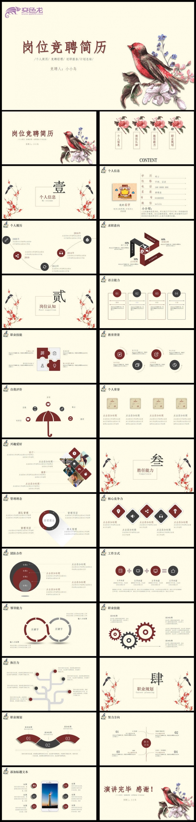 简约实用述职报告个人述职报告PPT模板
