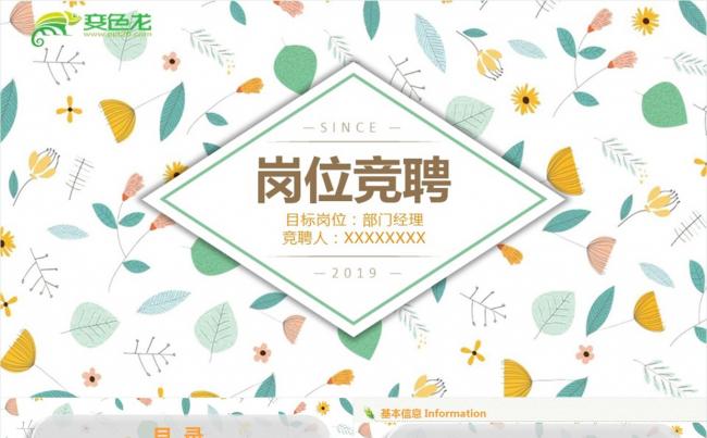 2019个人岗位竞聘PPT缩略图