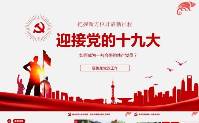 （十九大最完整讲话） 十九大完整内容动态PPT模板缩略图