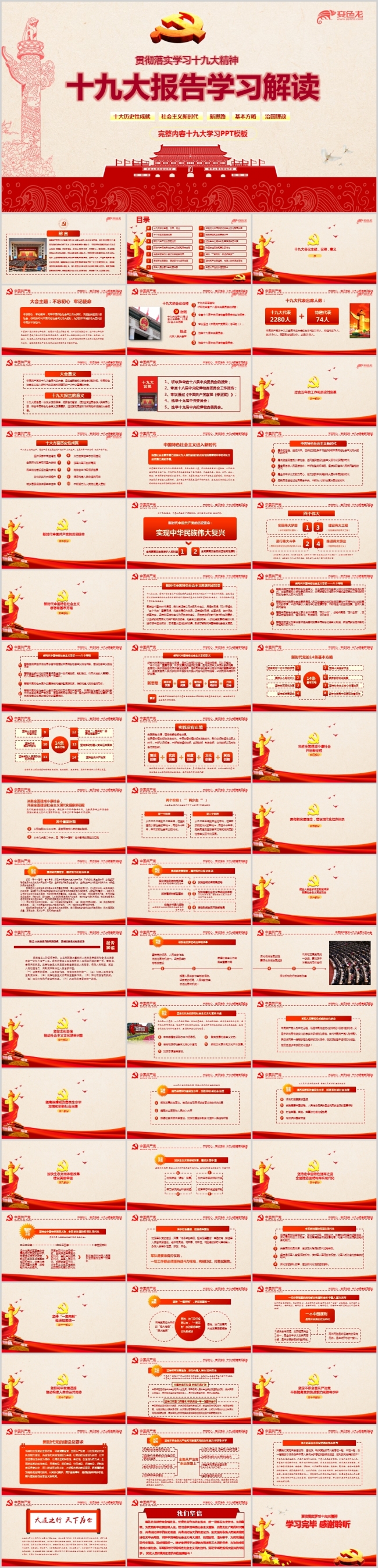 十九大报告学习解读ppt课件