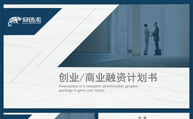 商务大气高端商业计划书创业融资工作汇报述职报告PPT缩略图