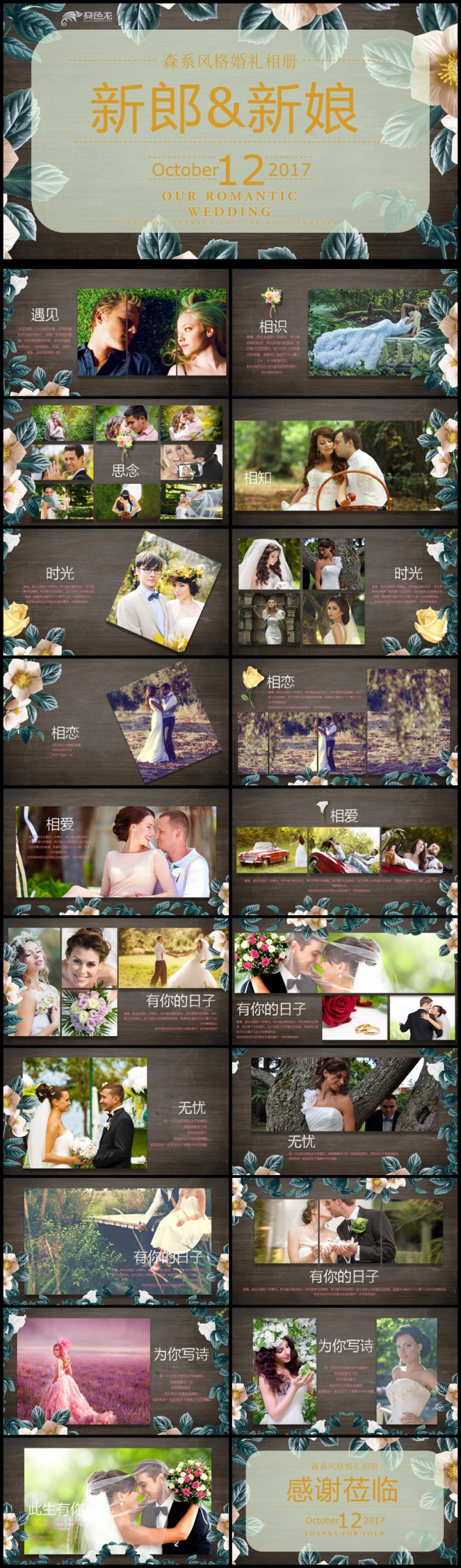 2018年结婚新婚电子相册动态PPT模板