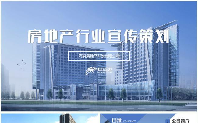 大气房地产行业企业宣传介绍营销策划PPT模板缩略图