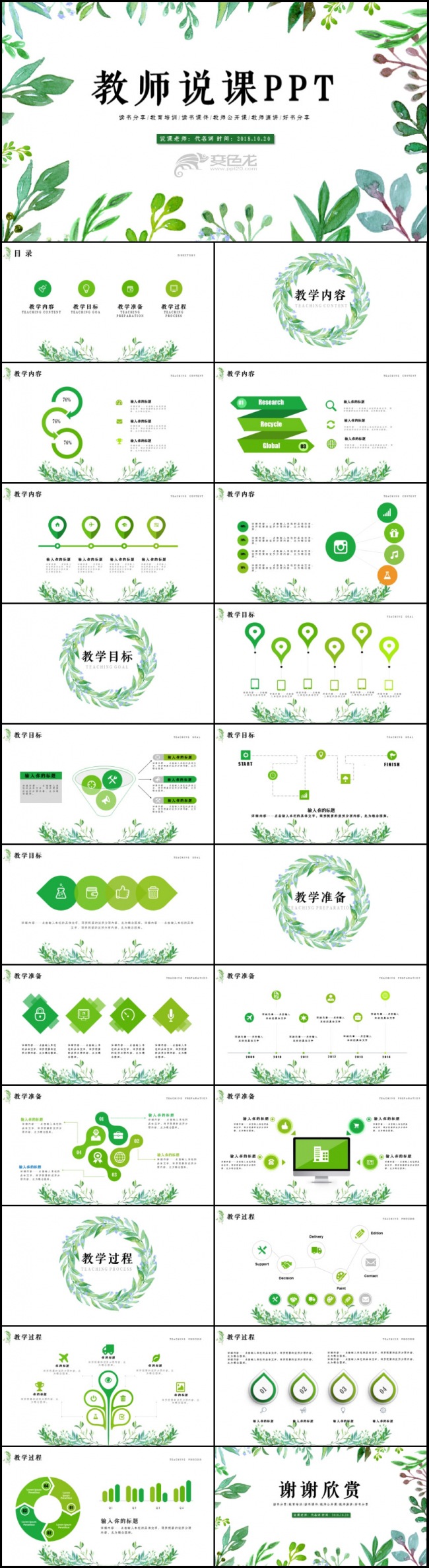 教师说课信息化教学设计PPT模板