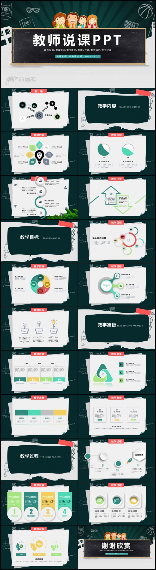 教师说课信息化教学设计PPT模板