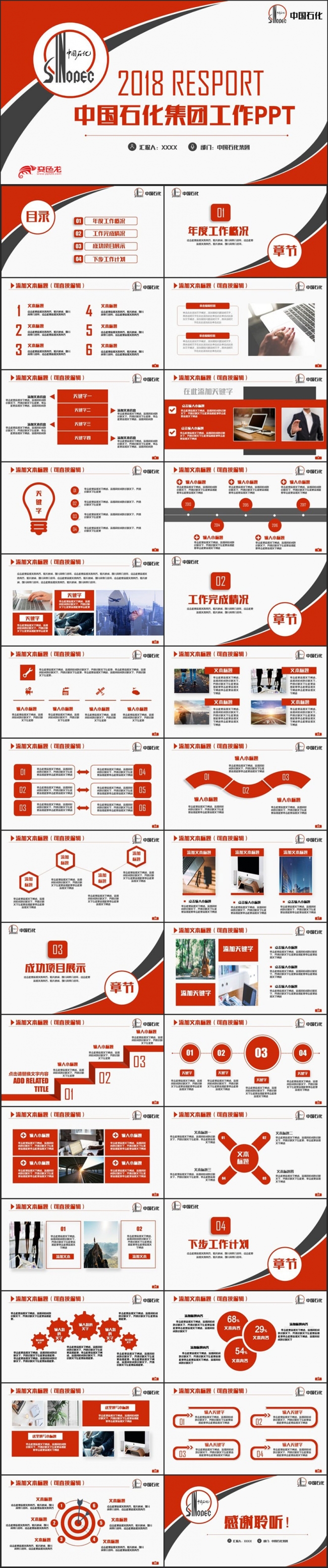 【中石化汇报】简约中国石化集团工作PPT