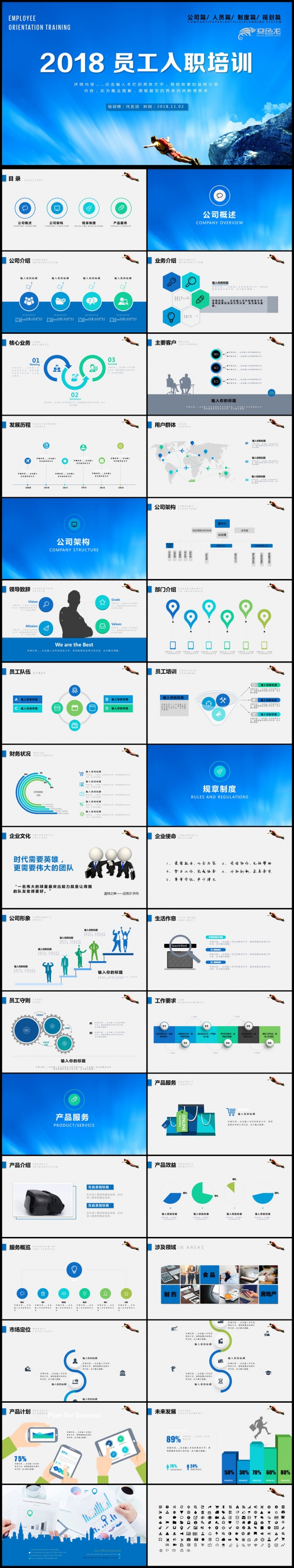 2018年员工入职培训教育手册动态PPT课件