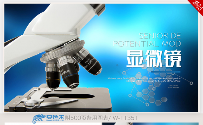 医学医疗生物化学显微镜动态ppt模板缩略图