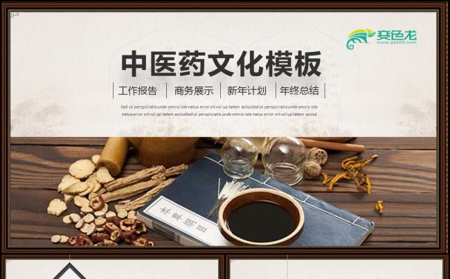 中医学中医药中药中草药中医院PPT模板素材 下载缩略图