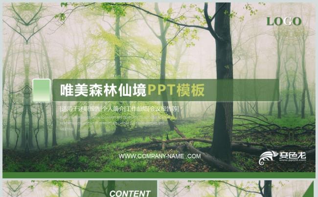 唯美清新大自然工作总结PPT动态模板缩略图