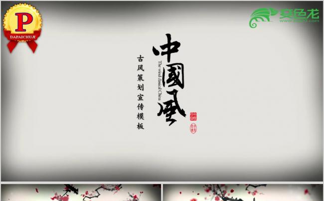 2018年山水梅花中国风通用工作PPT模板缩略图
