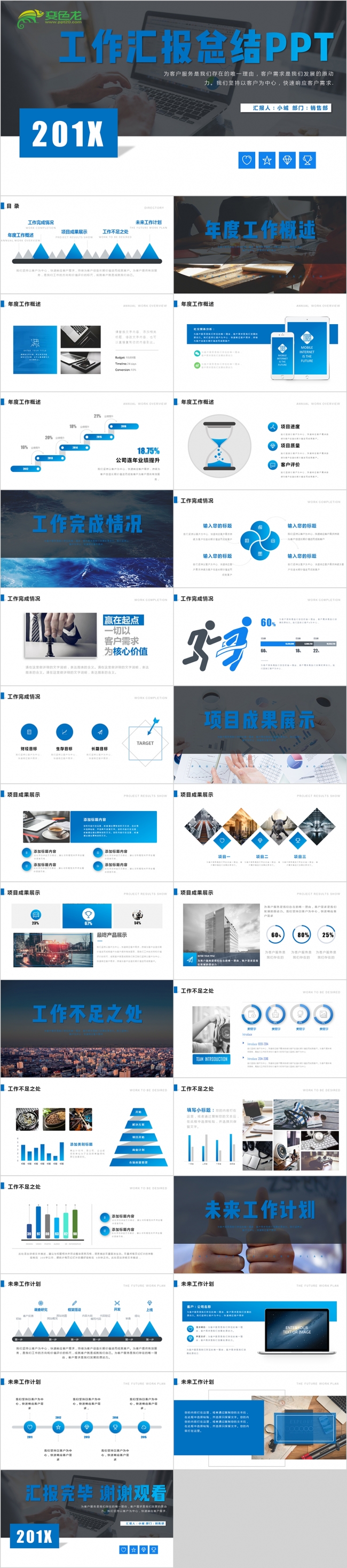 2018工作总结汇报计划年终总结ppt