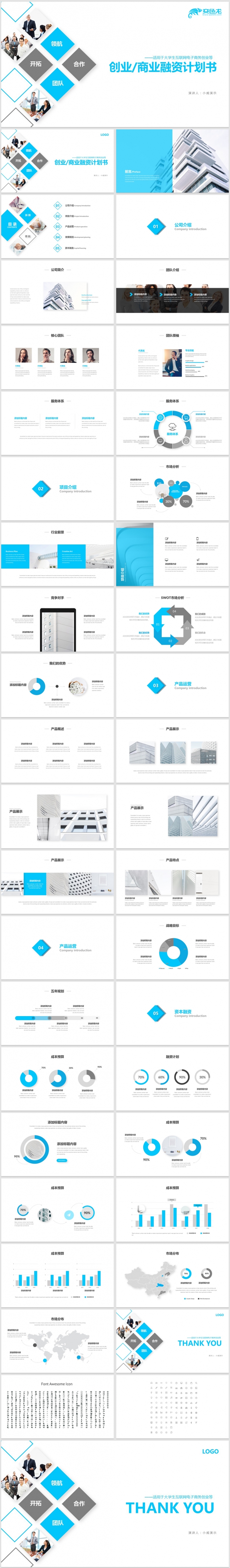【威】商业计划书创业融资招商引资品牌宣传2018新年计划