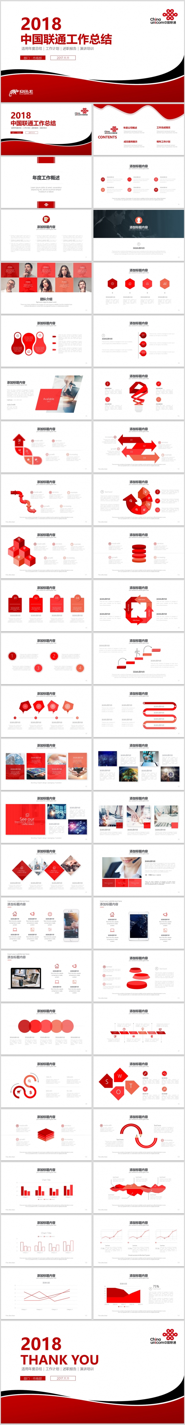 中国联通公司联通手机年终总结工作总结2018工作计划