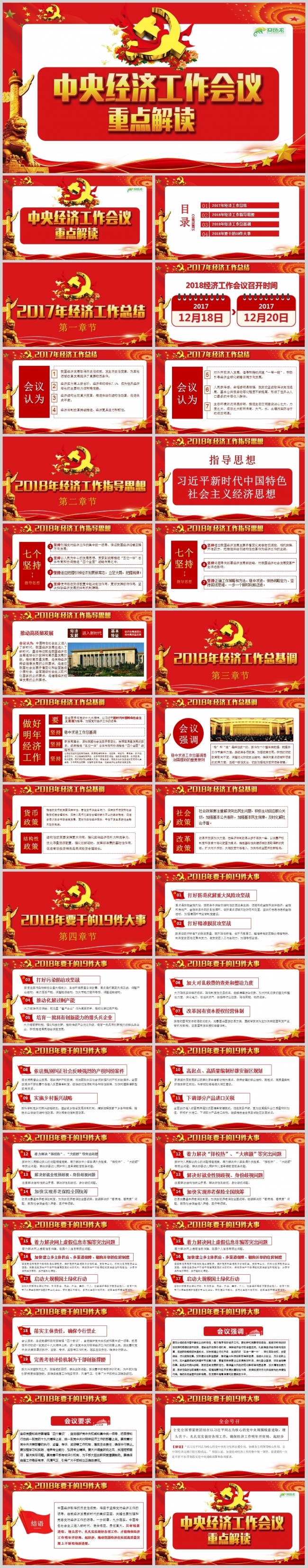 2018年中央经济工作会议重点解读PPT