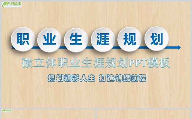 微立体职业生涯规划PPT模板缩略图