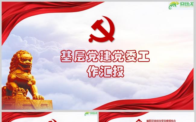 基层党建党委工作汇报PPT模板ppt通用模板缩略图