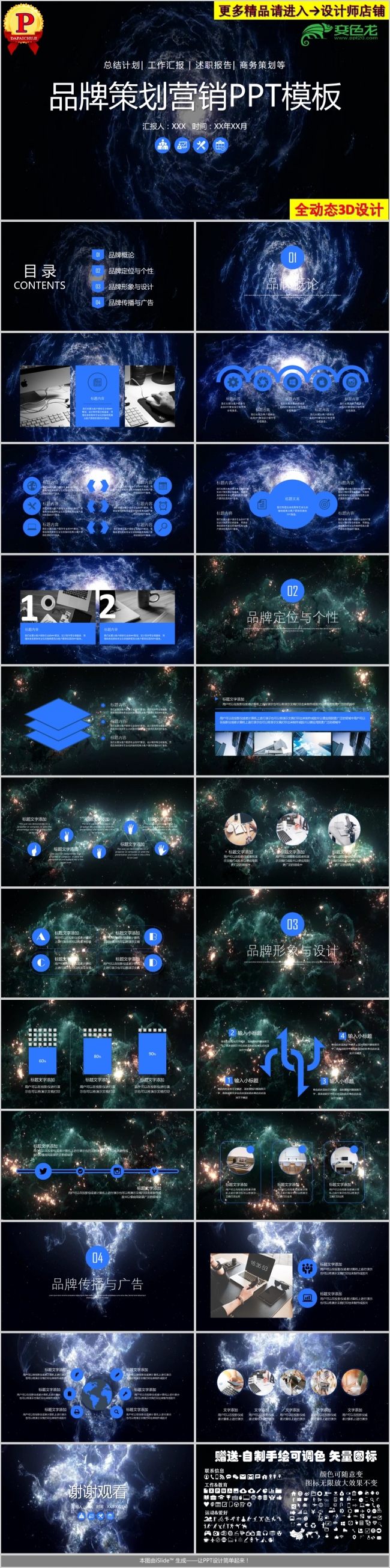 2018年高端品牌策划营销总结计划活动PPT模板