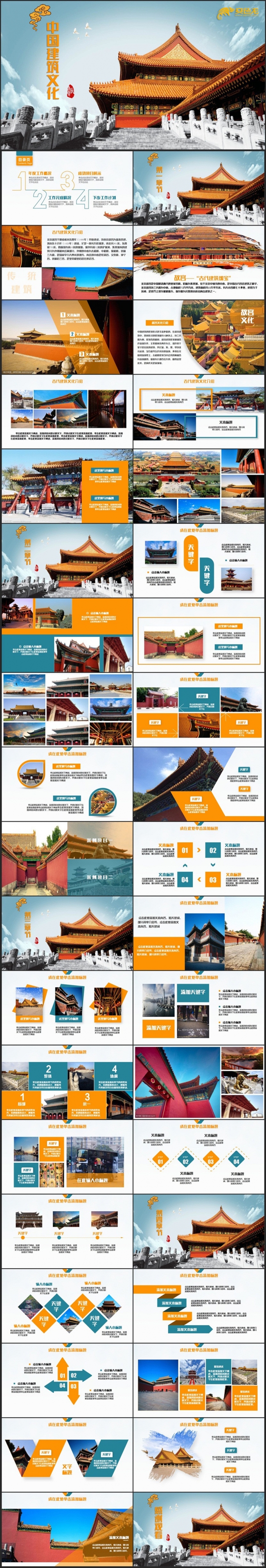 【建筑文化】中国古代建筑宫殿古城古民居故宫文化故宫旅游PPT