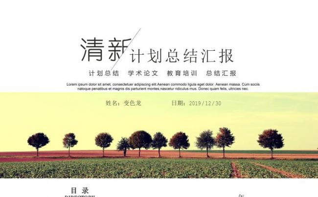 2018清新工作总结/年终汇报/产品介绍/汇报述职/答辩论文缩略图