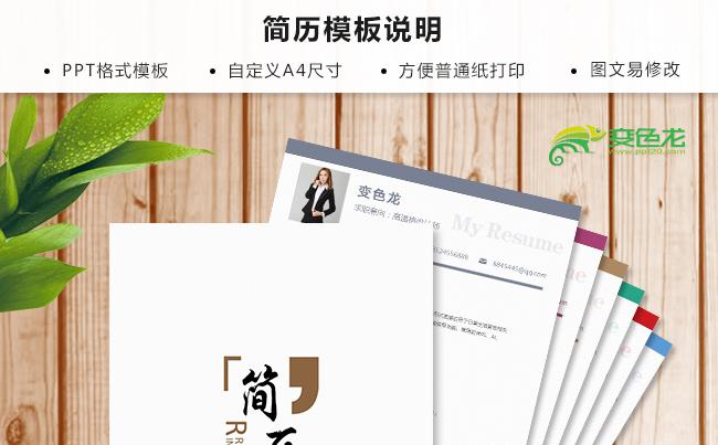 【A4打印尺寸】个人简历求职简历工作简历自我介绍兼容pc线下缩略图