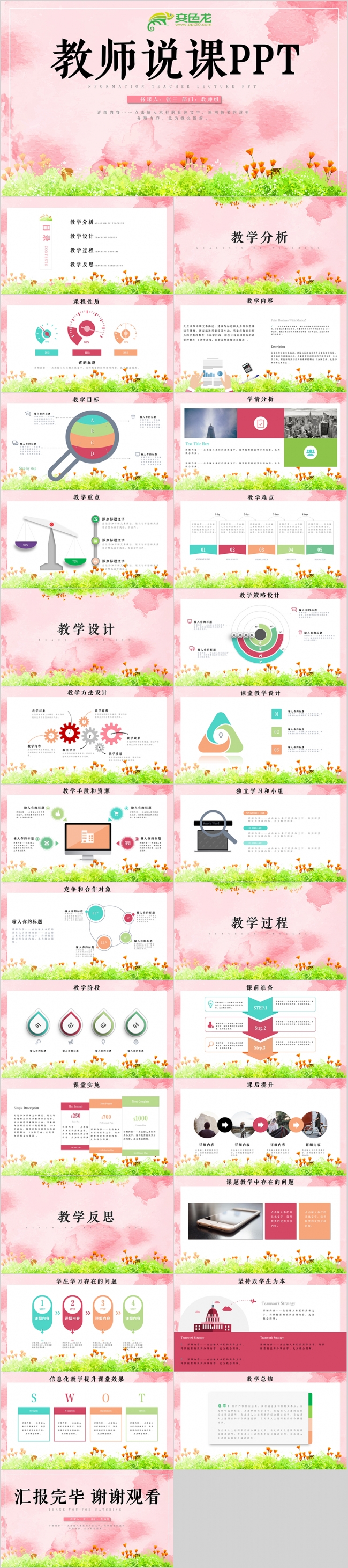 教师公开课教师说课信息化教学设计PPT模板