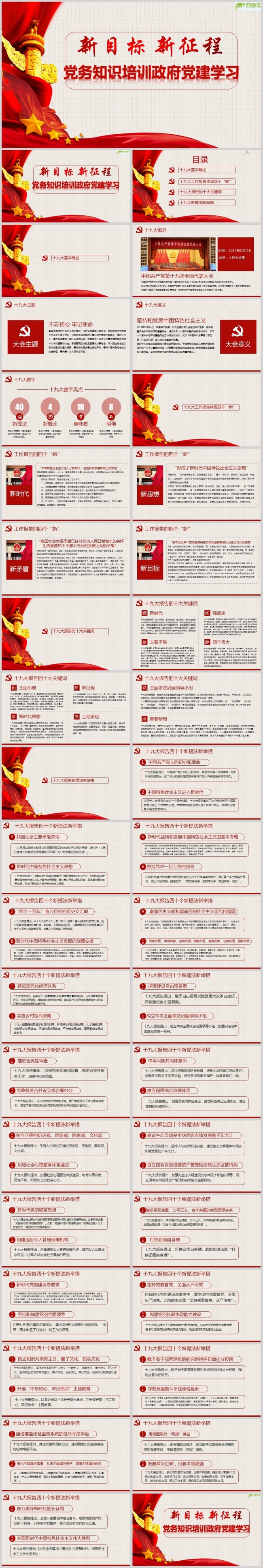 党务知识培训政府党建学习PPT模板 (1)