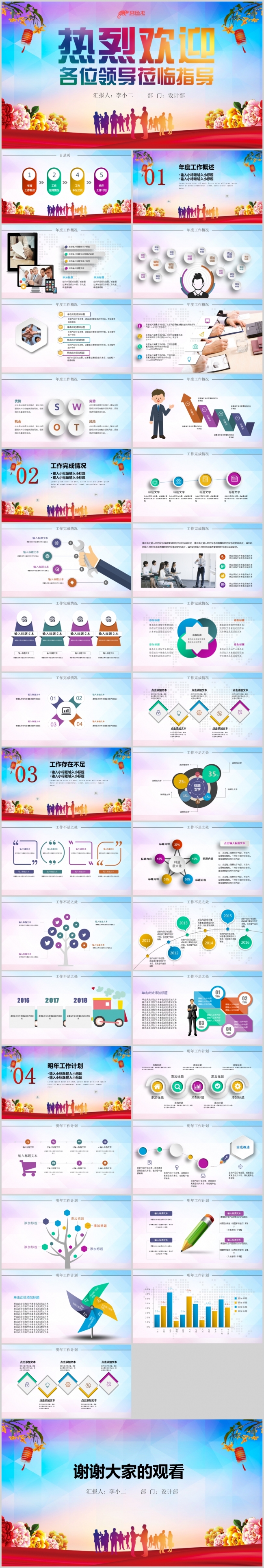 精美大气热烈欢迎领导莅临检查工作PPT