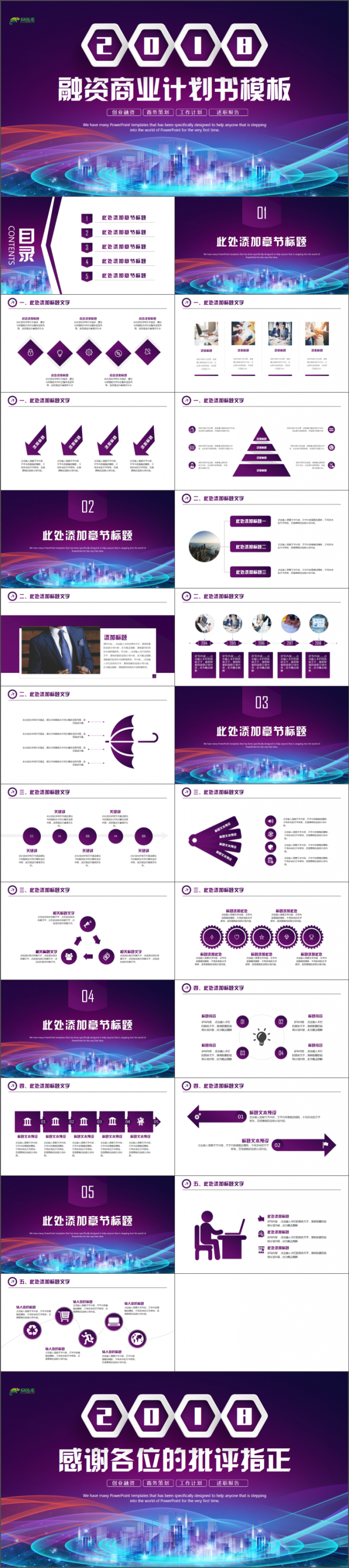 【商业策划】金色商业活动策划融资创意2018工作计划PPT