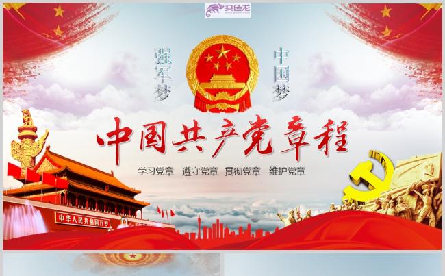 十九大党章修改政府党建PPT模板缩略图