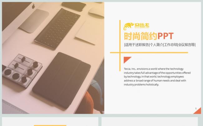 清新淡雅工作总结计划PPT动态模板缩略图