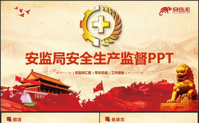 【安监局汇报】高端大气安监局安全生产监督管理局总结PPT缩略图