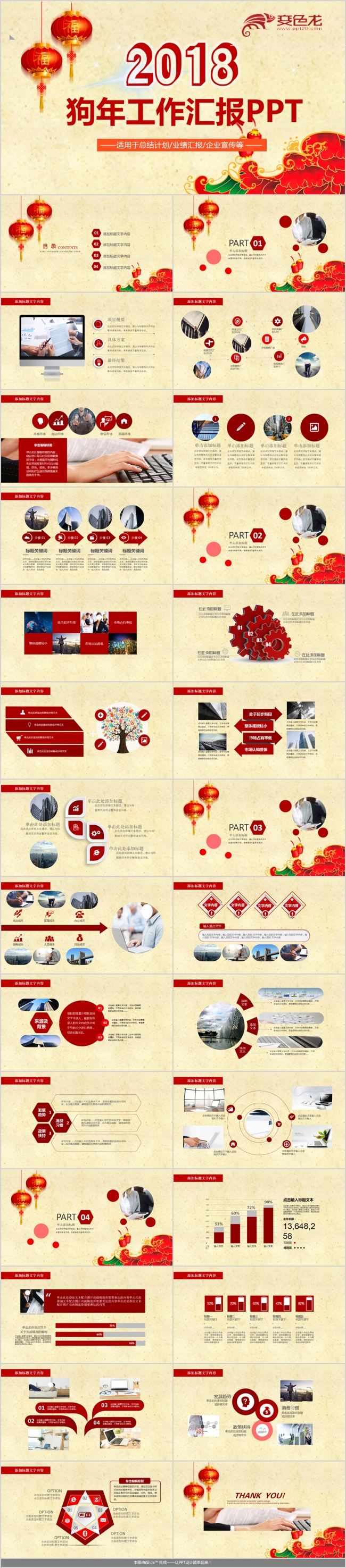 工作总结狗年汇报新年计划2018工作计划PPT