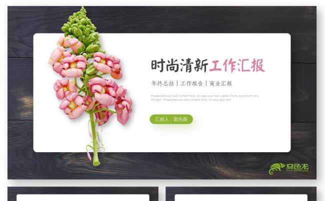 【君先森】原创实用精品丨时尚清新文艺工作汇报年终总结商业汇报缩略图