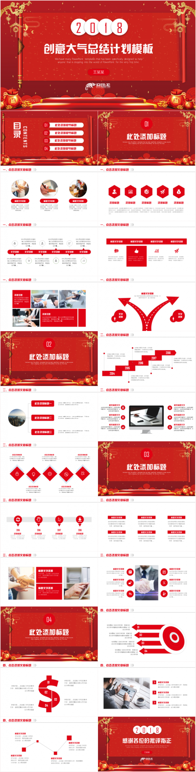 工作总结狗年汇报新年计划2018工作计划PPT