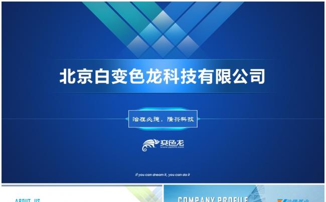 公司简介PPT、业务介绍ppt、蓝色业务汇报、ppt模板缩略图
